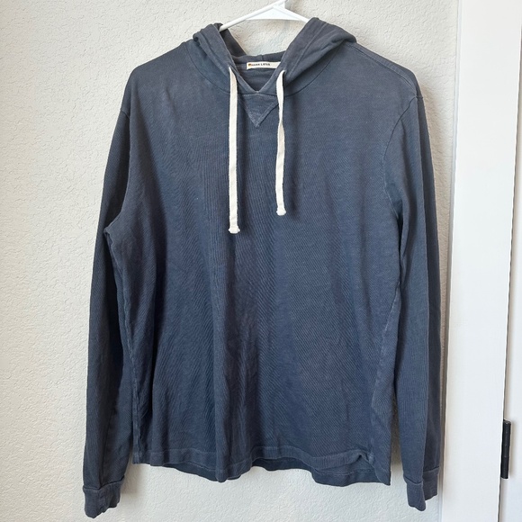 Men’s Marine Layer Navy Blue 100% Cotton Lightweight Hoodie Sweatshirt - Size S - Picture 1 of 6